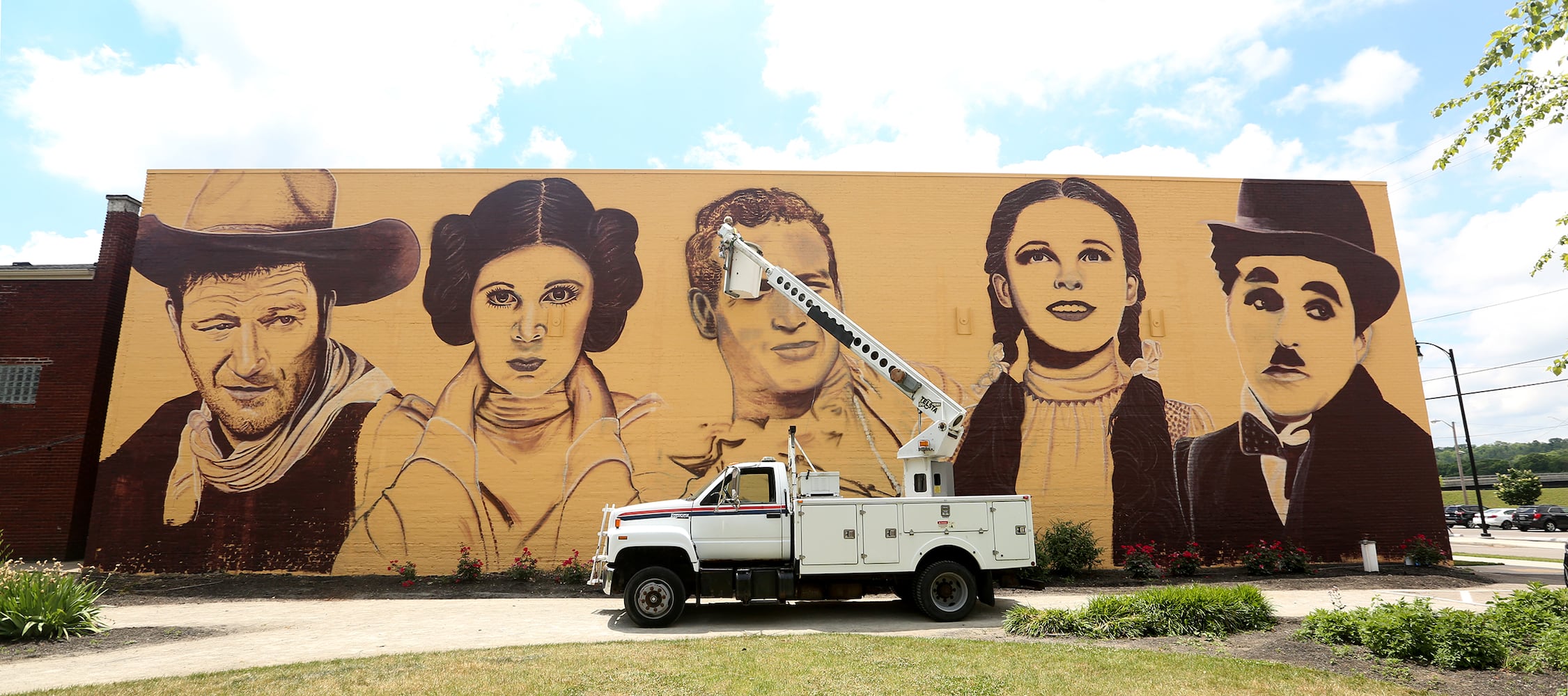 PHOTOS: Miamisburg mural gives new meaning to ‘the big screen’