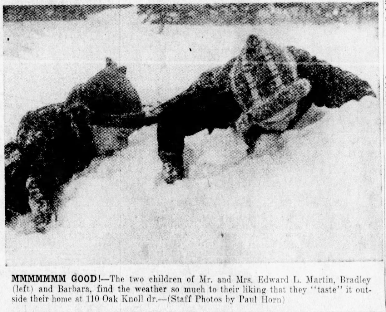 Dayton Thanksgiving Blizzard 1950