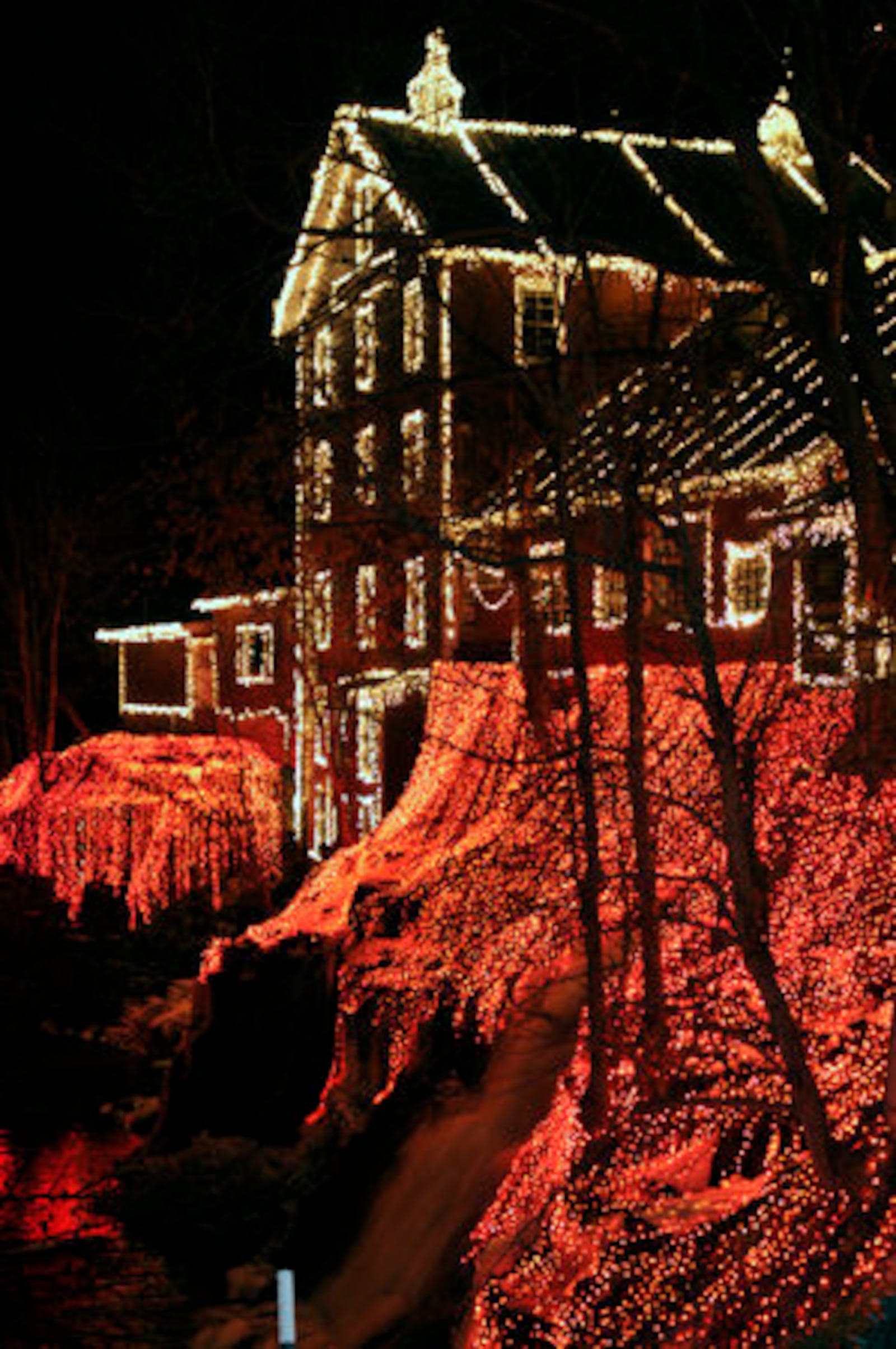 Clifton Mill's holiday lights.