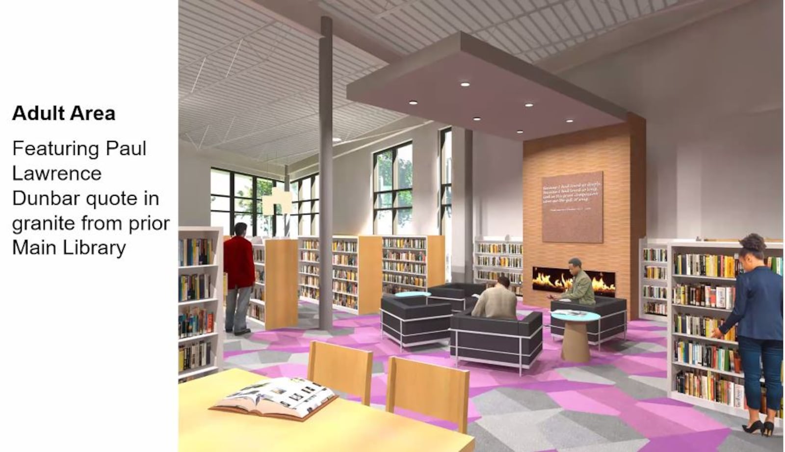 A rendering of the adult area of the new west branch library / CONTRIBUTED