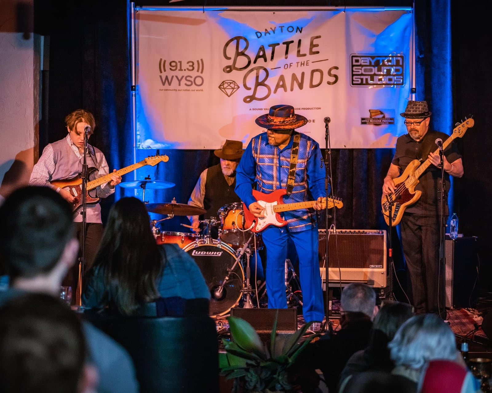 Primetime Blues Band, (left to right) Max “Fast Fingers” Thomas, Chuck “Sticks” Cantrell, Tony Huston and Brian “Ace” Emrick, is one of the acts making its first appearance at Sideshow 16 at Yellow Cab Tavern in Dayton on Friday and Saturday, May 19 and 20.