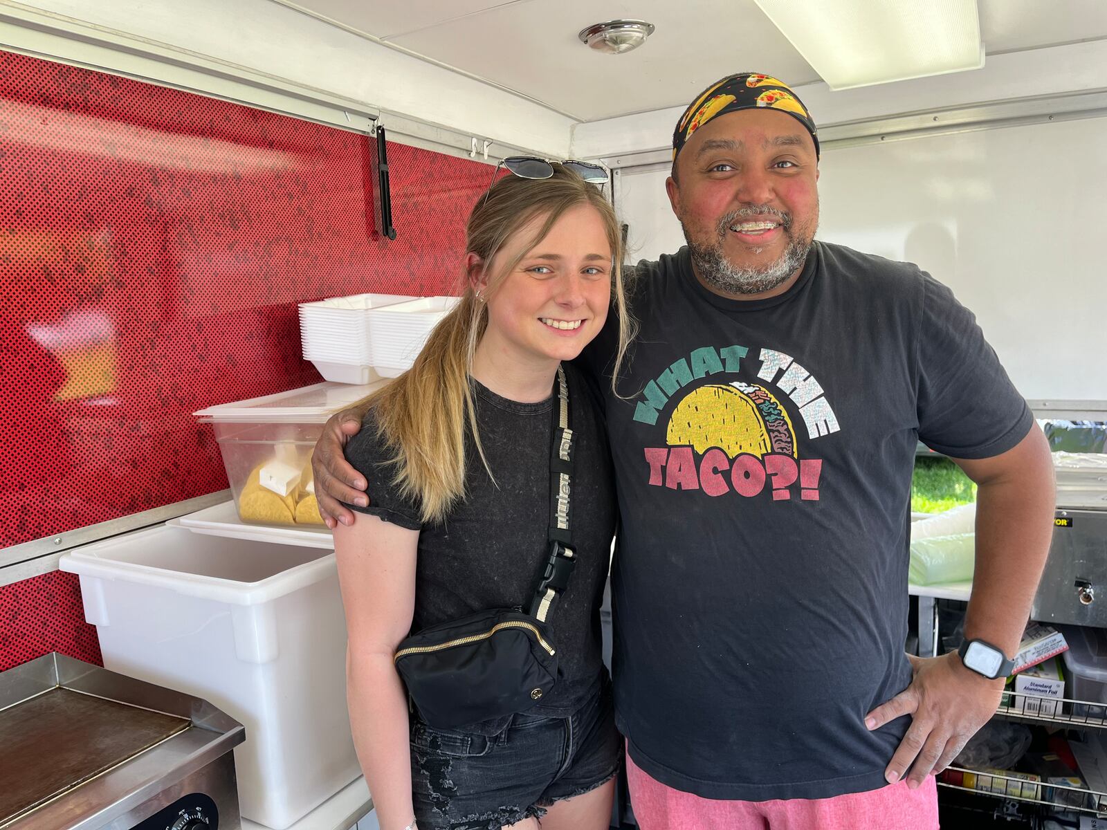 Dayton Daily News Reporter Natalie Jones gains food truck experience with Cory Thompson, the owner of What The Taco?!