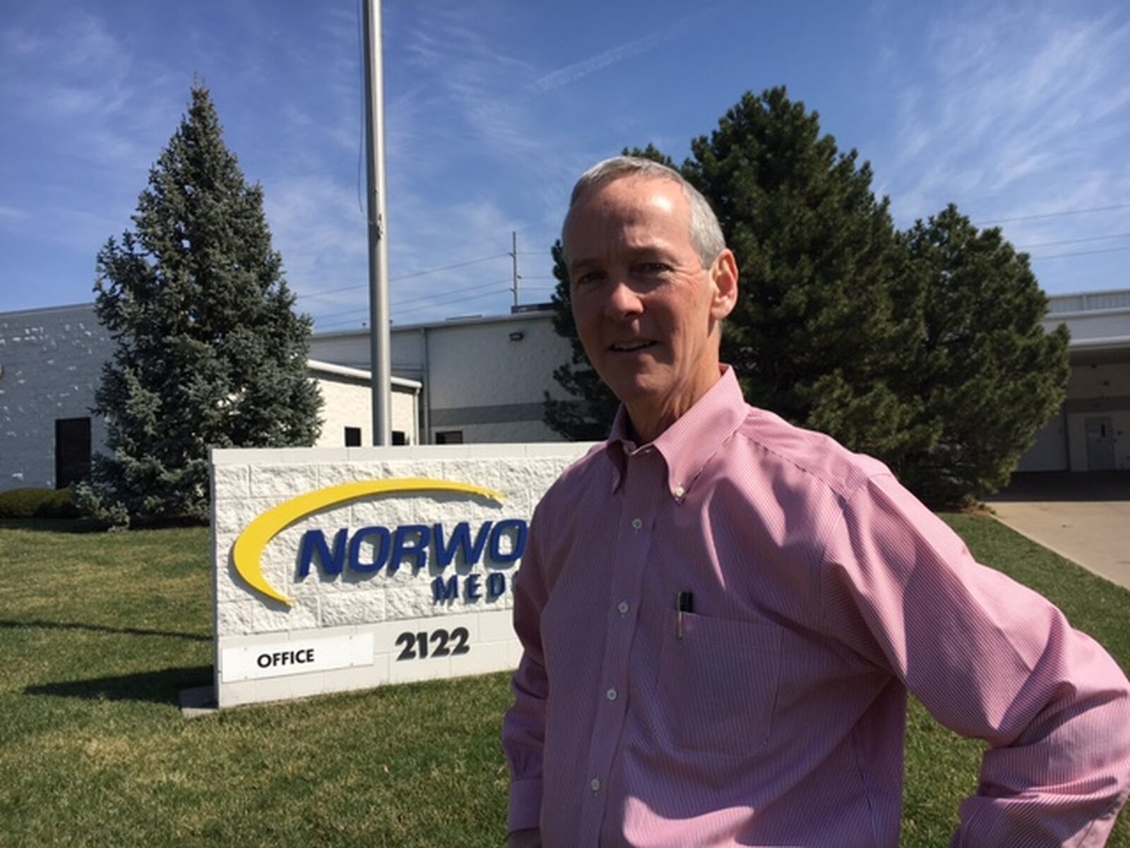 Chris Jones, director of operations at Norwood Medical, which employs more than 1,000 people in Dayton, said the company’s story is one of controlled growth. THOMAS GNAU/STAFF