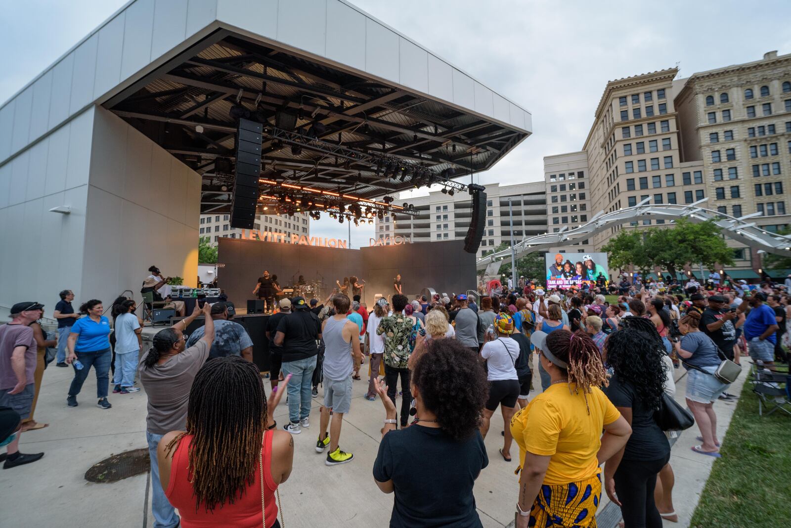 Tank and the Bangas, a New Orleans, Louisiana based R&B act headlined the Juneteenth Commemoration, Celebration and Community Concert at Levitt Pavilion in downtown Dayton on Saturday, June 19, 2021. The group won the 2017 NPR Tiny Desk Concert and were nominated for a Grammy in the 2020 Best New Artist category. Did we spot you there? TOM GILLIAM / CONTRIBUTING PHOTOGRAPHER