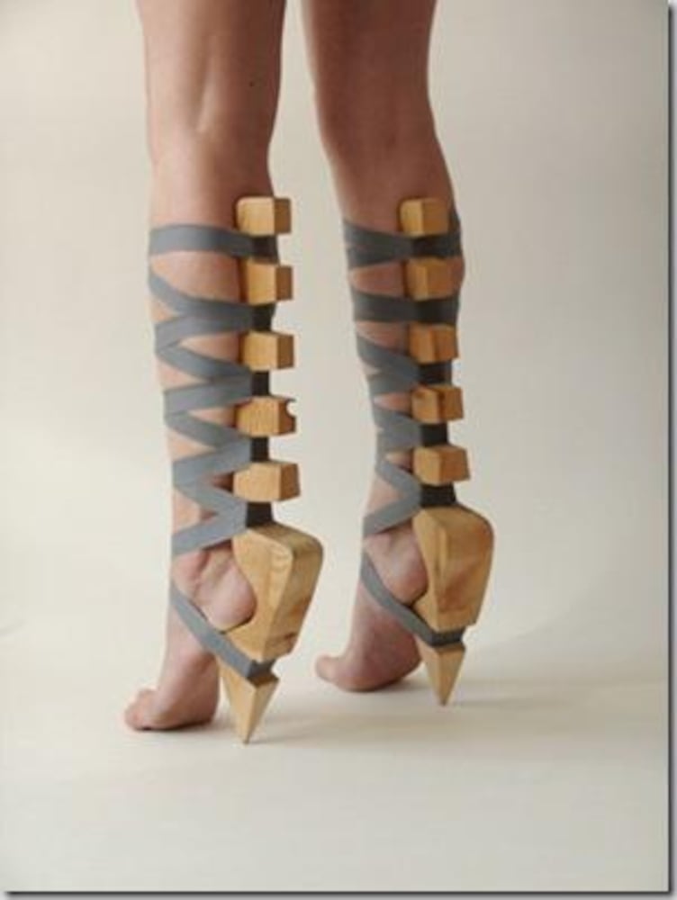 Wooden stilettos