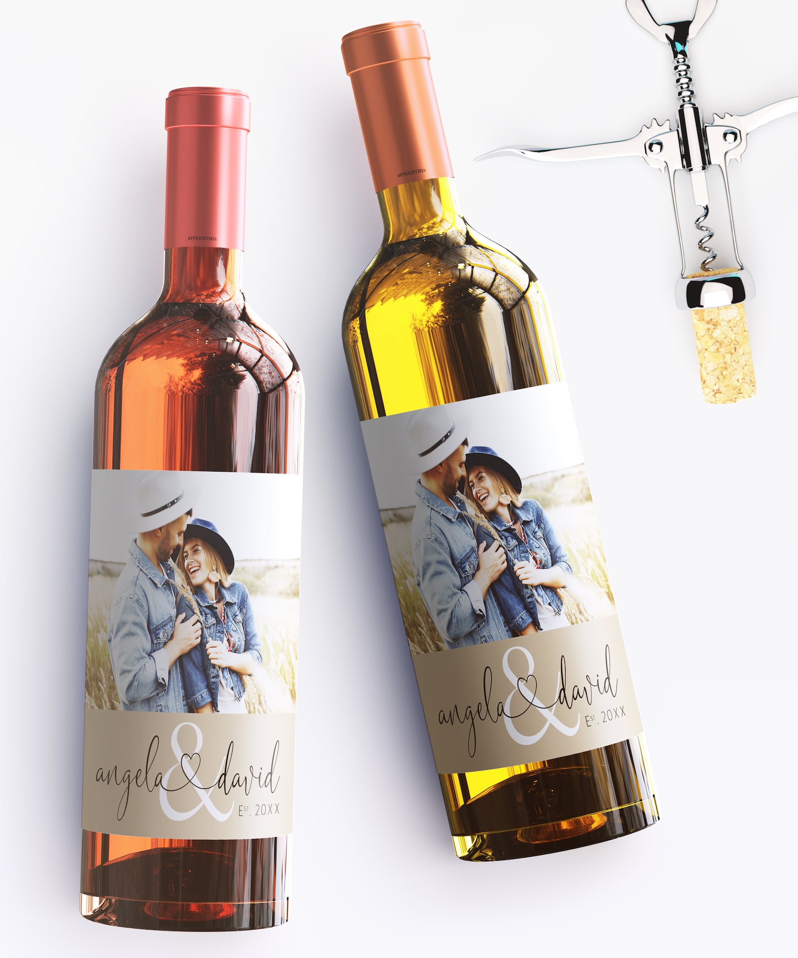 A custom wine label from Tipp City-based custom label company, Boxxly.