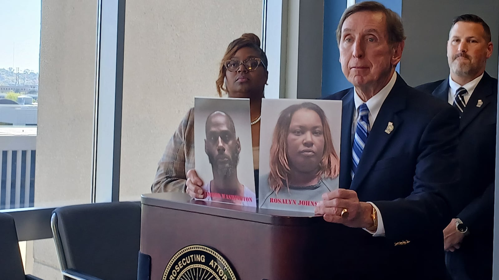 Montgomery County prosecutor Mat Heck Jr. and Montgomery County recorder Stacey Benson-Taylor talked about a case of quitclaim deed fraud during a press conference on Thursday afternoon.