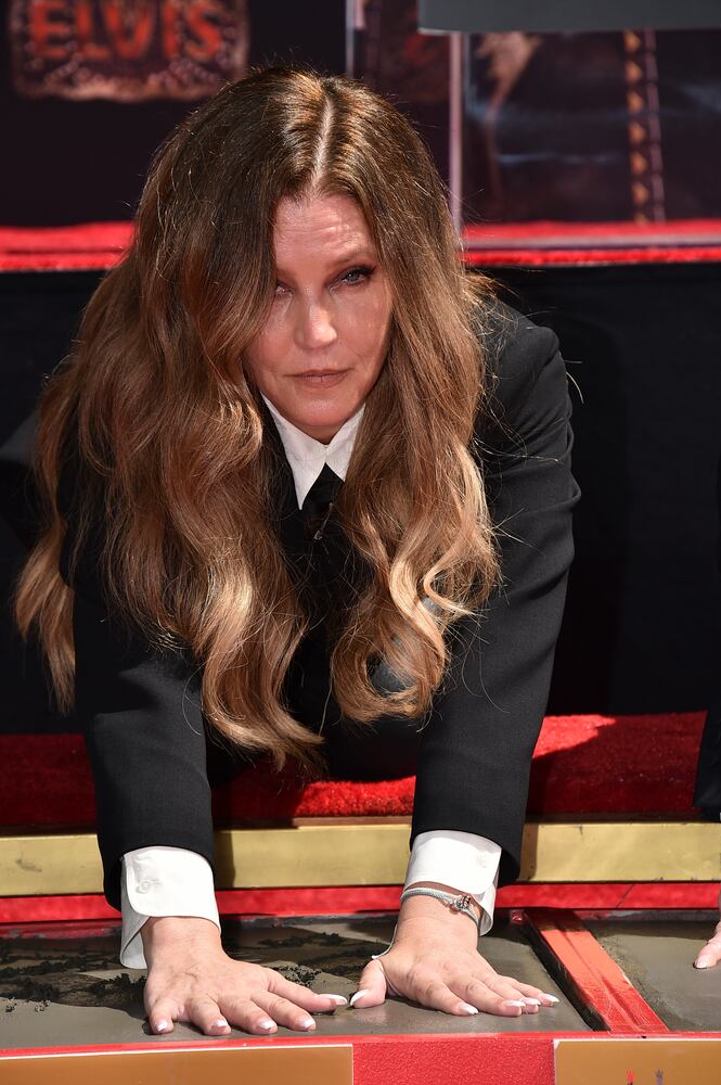 Priscilla Presley, Lisa Marie Presley and Riley Keough Hand and Footprint Ceremony