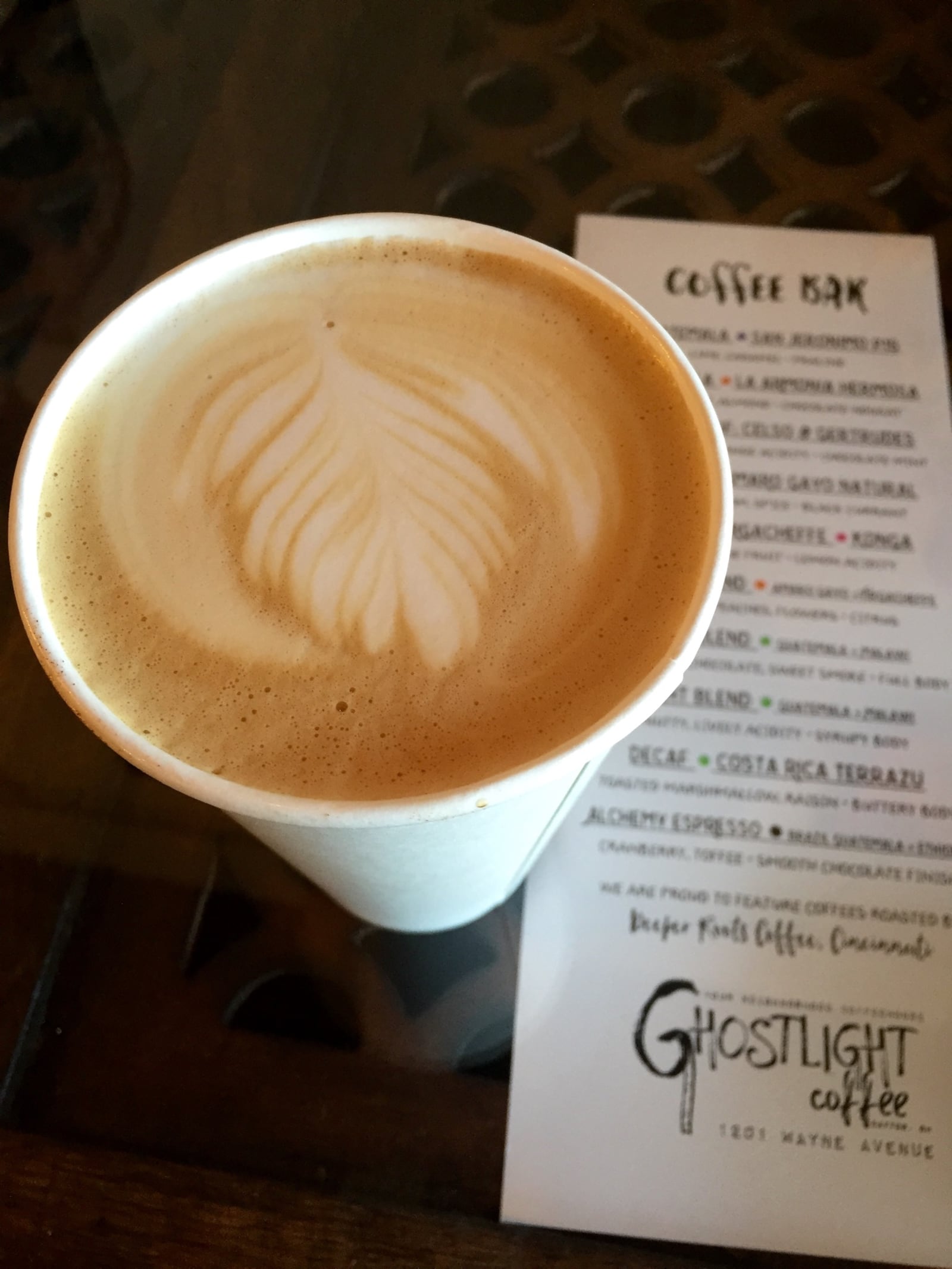 The Lumberjack latte from Ghostlight Coffee in Dayton offers all the familiar flavors of fall without relying on pumpkin. Instead, cinnamon and maple flavors take the forefront in this comforting, cozy drink.