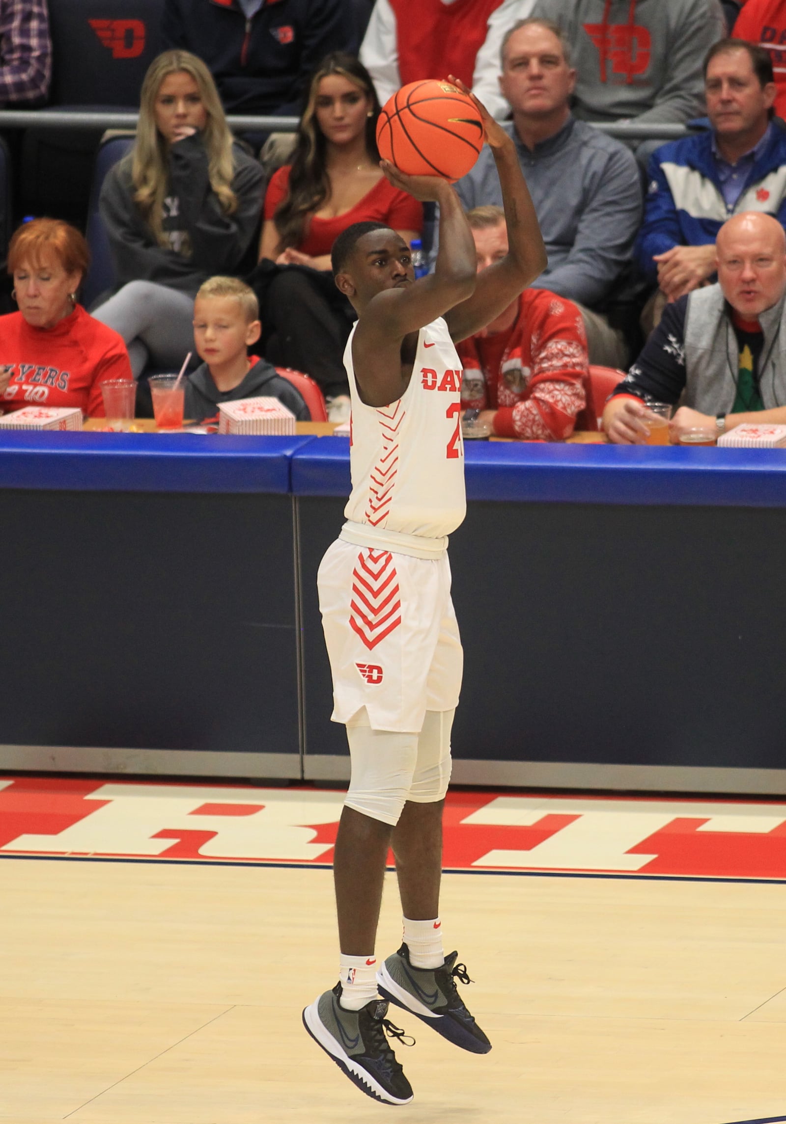 Dayton's Kobe Elvis shoots against Alabama State on Wednesday, Dec. 1, 2021, at UD Arena. David Jablonski/Staff