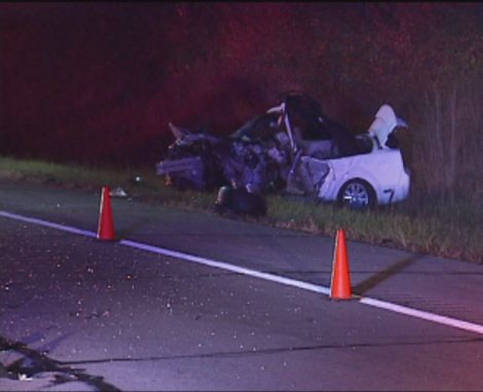 I-675 wrong-way crash, Oct. 16, 2017. Staff photo