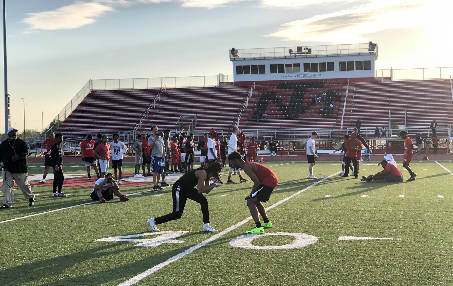 Area high schools host college football scouting combine