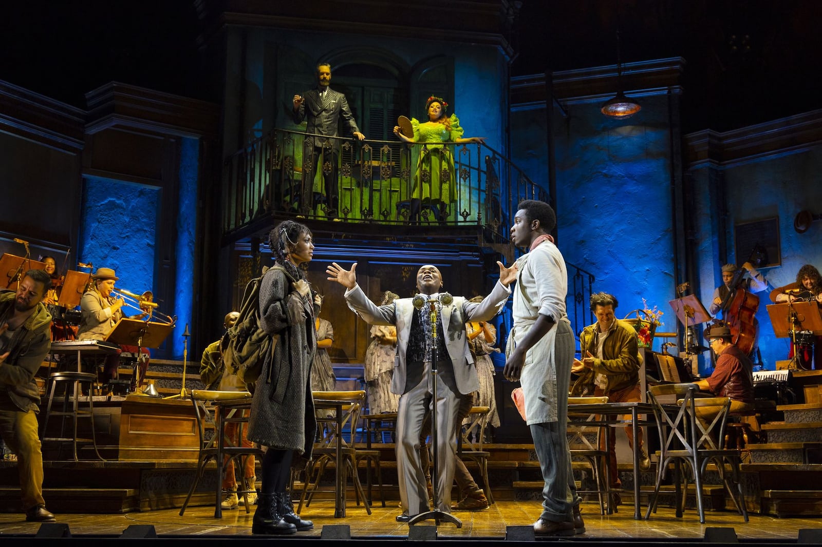 The cast of "Hadestown," slated March 12-17, 2024 at the Schuster Center courtesy of Dayton Live. PHOTO BY T. CHARLES ERICKSON