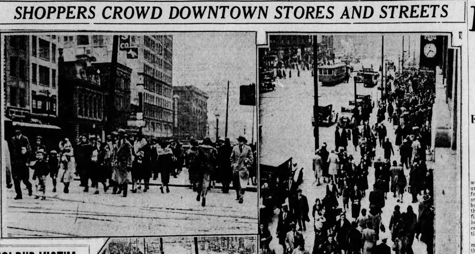 Nov. 29, 1931: Shoppers crowd downtown stores and streets. DAYTON DAILY NEWS ARCHIVES