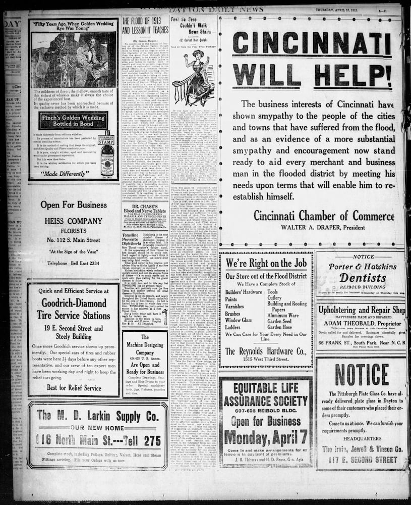 Dayton history pages 1913 Flood