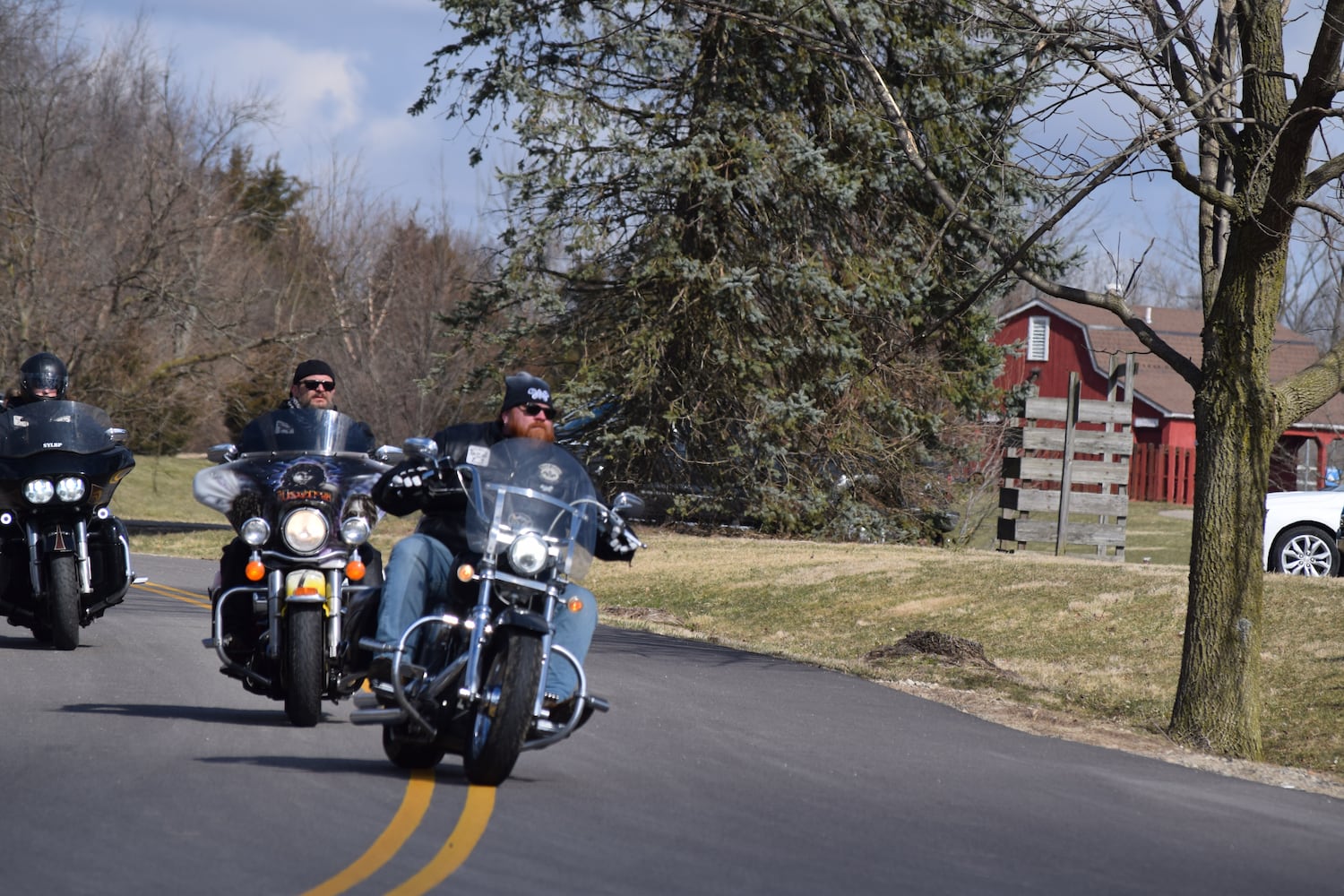 PHOTOS: Thousands of Outlaws attend motorcycle gang leaders funeral at Montgomery County Fairgrounds.