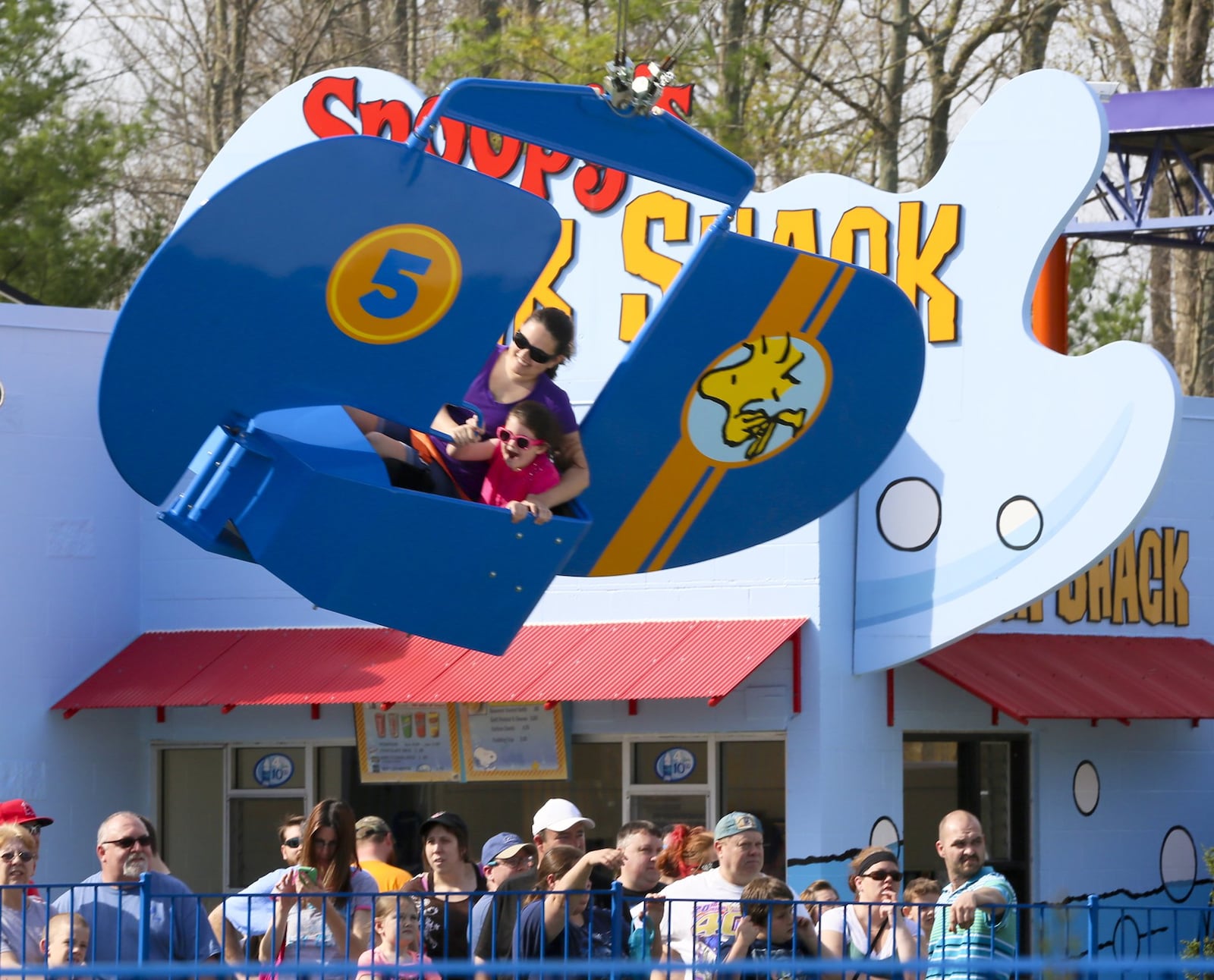 The new Planet Snoopy area of Kings Island was a popular destination on Opening Day at the park on April 18. GREG LYNCH / STAFF