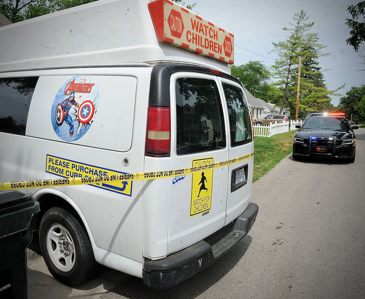 Man shot while driving ice cream truck in Dayton Thursday, July 7, 2022. MARSHALL GORBY \STAFF