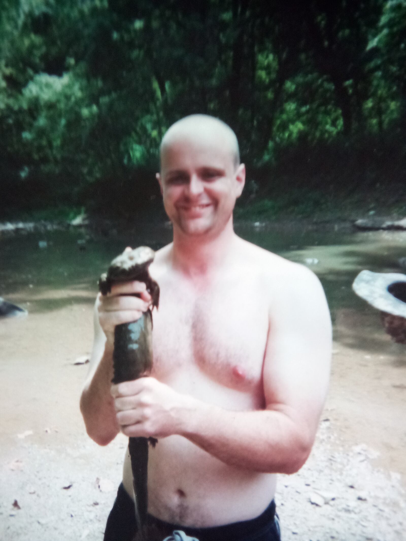 Kevin Reichling in West Virginia in 2009 when he was an intern with the US Fish and Wildlife Service. He had been body building for several years at this point.