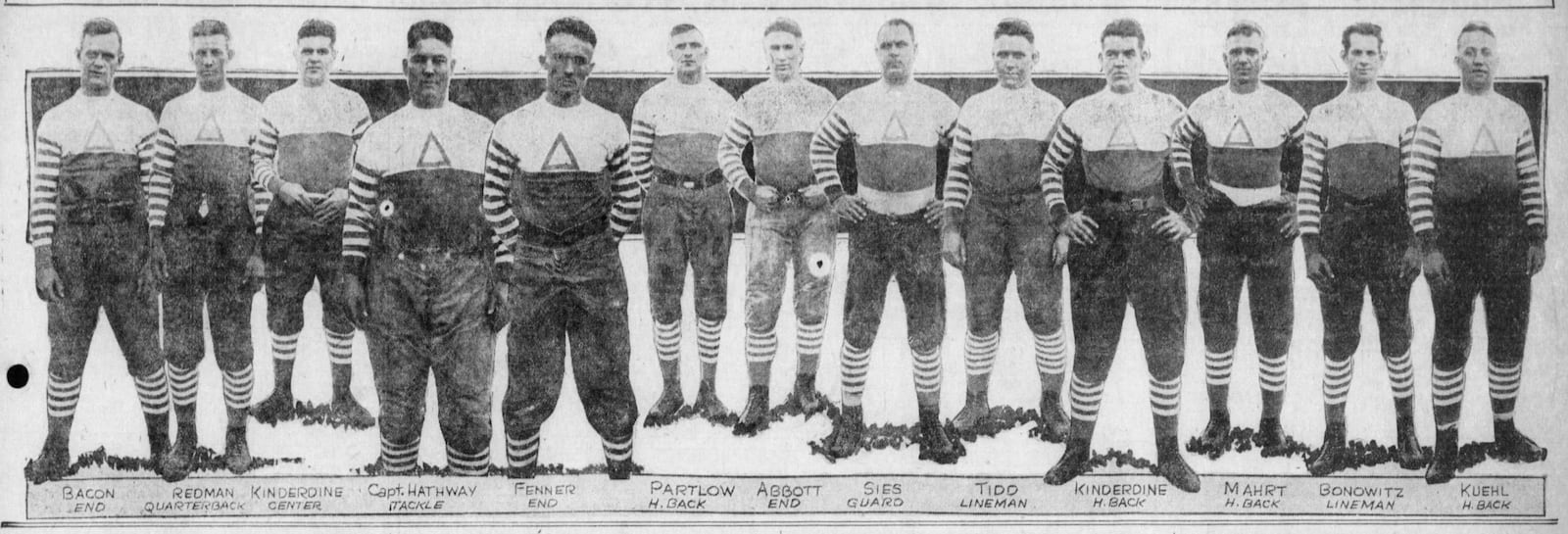 The Dayton Triangles team of 1924. DAYTON DAILY NEWS ARCHIVES