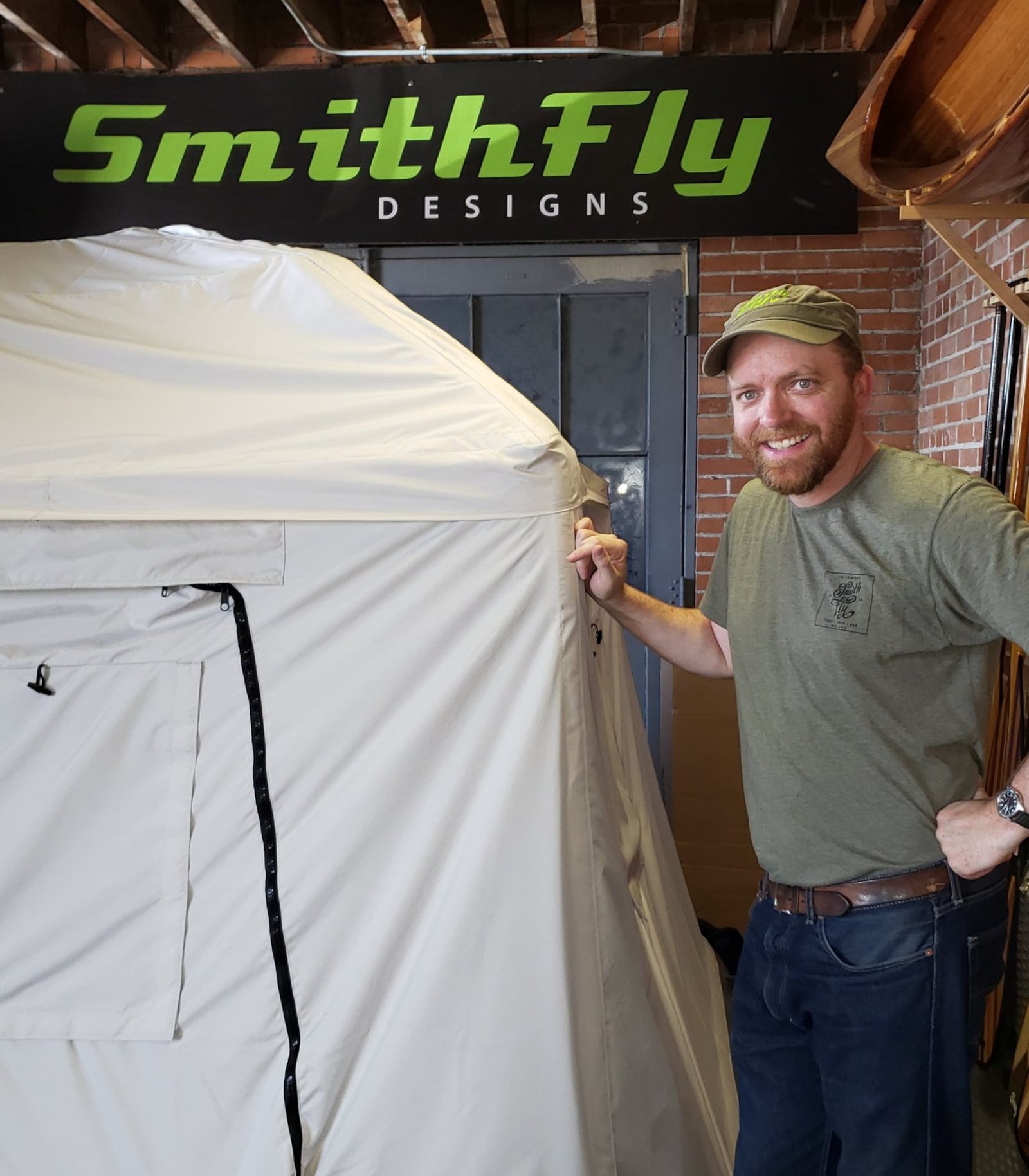 SmithFly sells fly fishing gear, including shoal rafts and floating tents. The tents have become famous globally.