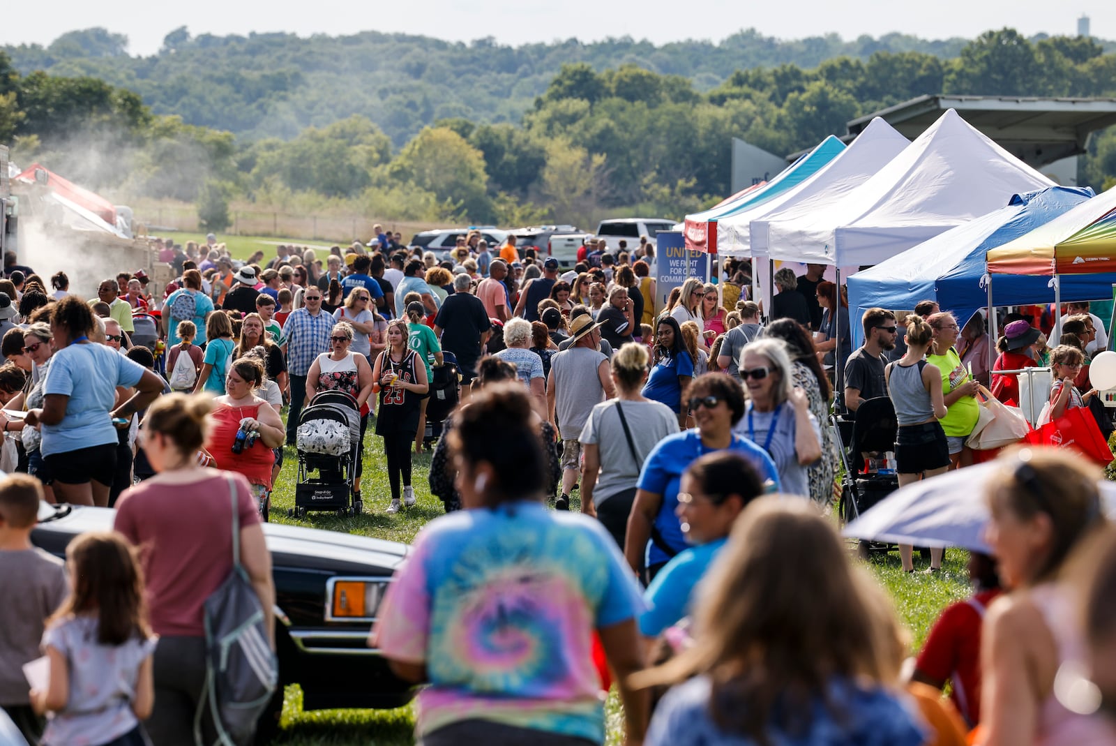 Middletown Division of Police held their National Night Out event Tuesday, Aug. 2, 2022 at Smith Park. There were police k-9 and swat demonstrations, CareFlight helicopter, dunking booth, free food from Gold Star Chili and Kona Ice, bouncy houses, vendors and more. NICK GRAHAM/STAFF