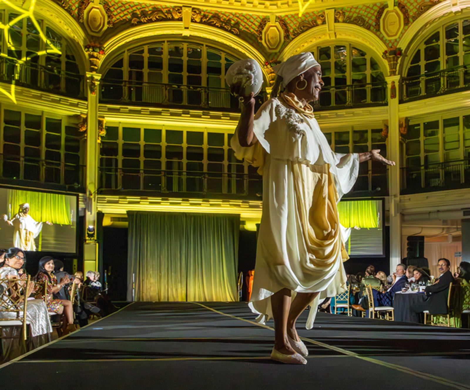 Audrey Davis walks the runway during the "Threads of Strength" fashion show. Contributed by Beth Larsen Photography