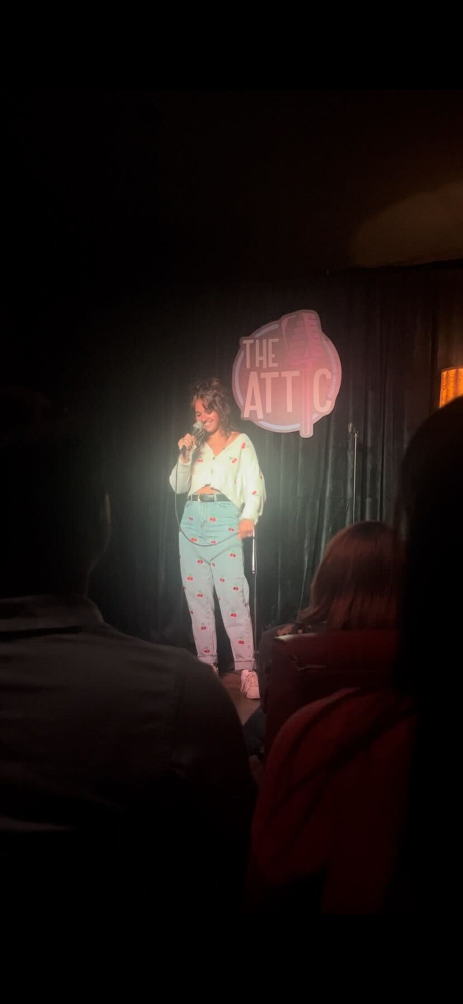 Leyla Ingalls performs her stand-up routine. CONTRIBUTED