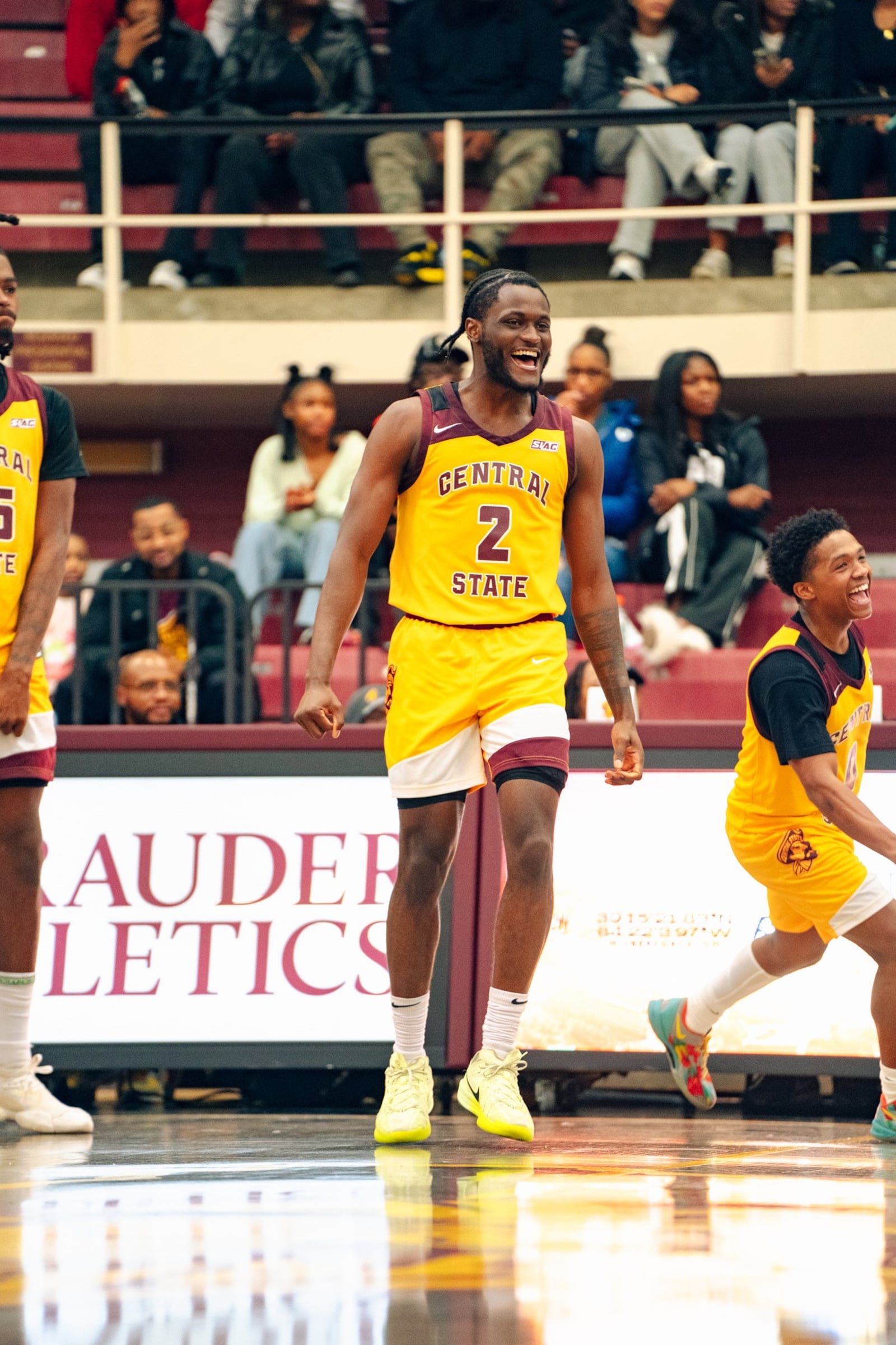 After bouncing through several other colleges, Central State guard Brandon Scott has found more than just a basketball home with the Marauders. He has found a campus, teammates and a coach who have helped him grieve his mother’s recent death and find joy again. He’s now the team’s second leading scorer. Ian McLean/Central State Athletics