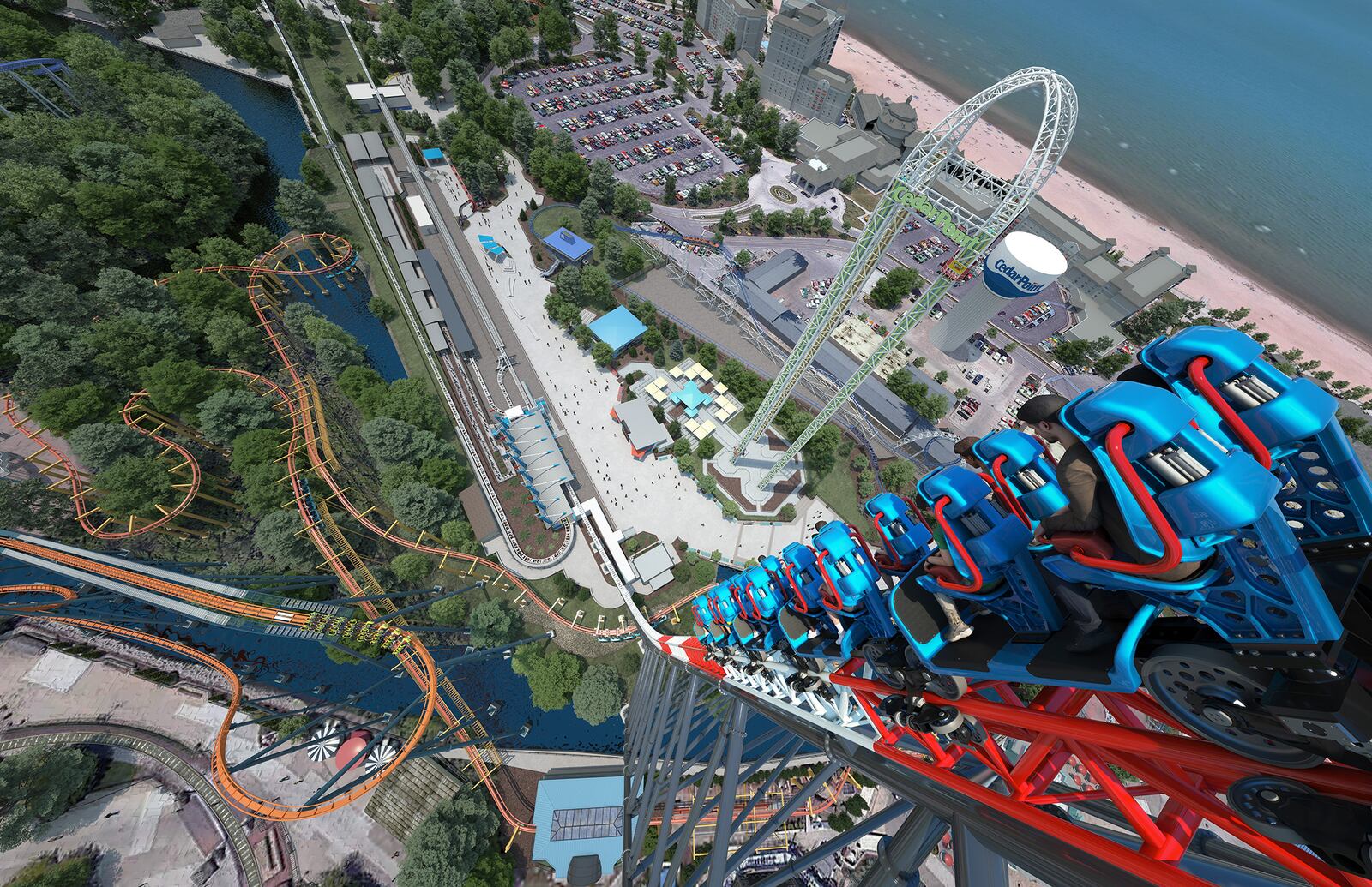 Top Thrill 2, the world’s tallest and fastest triple-launch strata roller coaster will open at Cedar Point in 2024 - CONTRIBUTED