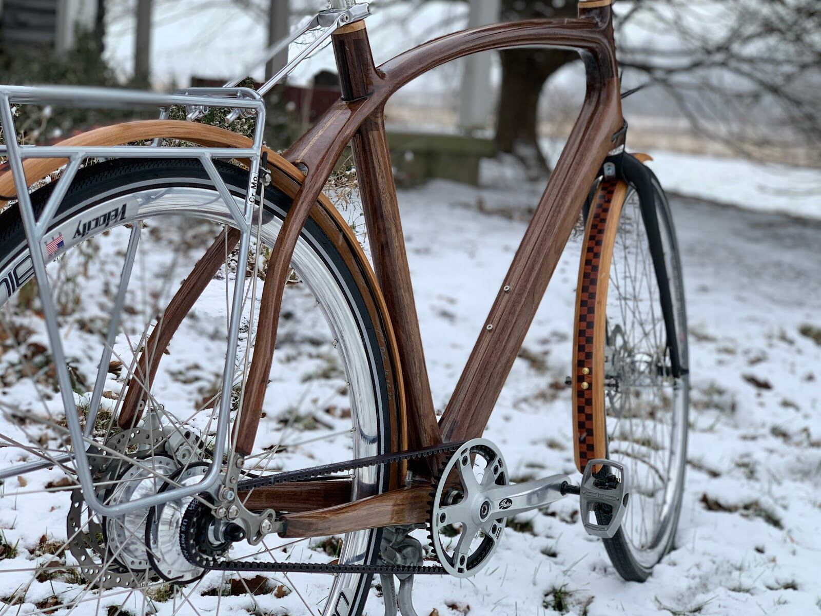 Cedarville resident Jay Kinsinger makes customer wooden bikes. CONTRIBUTED