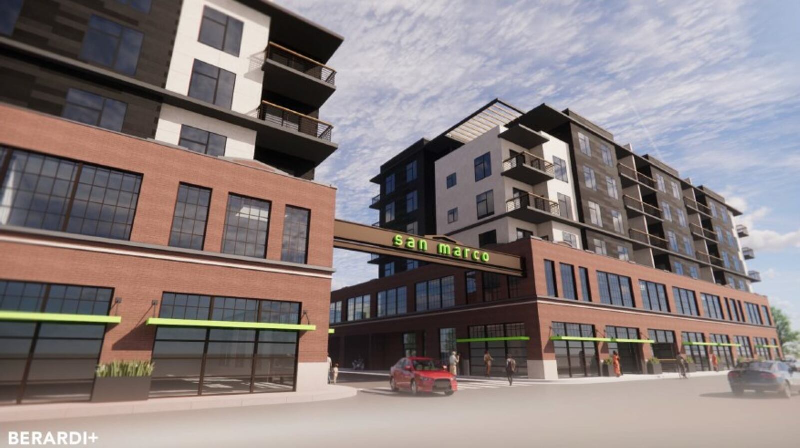 A developer proposes to build 124 market-rate residential units and commercial space on the 800 block of West Third Street in the Wright Dunbar area in West Dayton. CONTRIBUTED