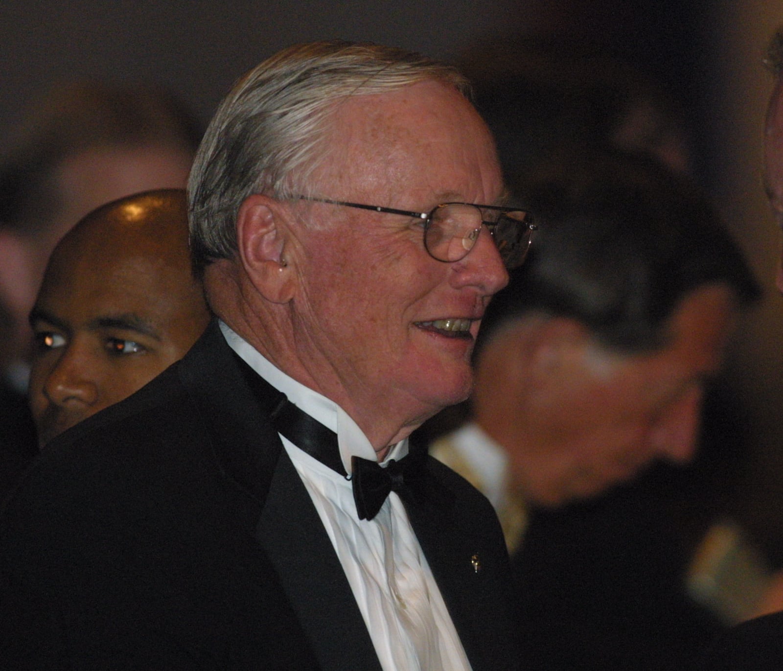 Neil Armstrong, the first man to walk on the moon, attends the National Aviation Hall of Fame 2003 Pioneers of Flight Homecoming gala Saturday at the Dayton Convention Center.