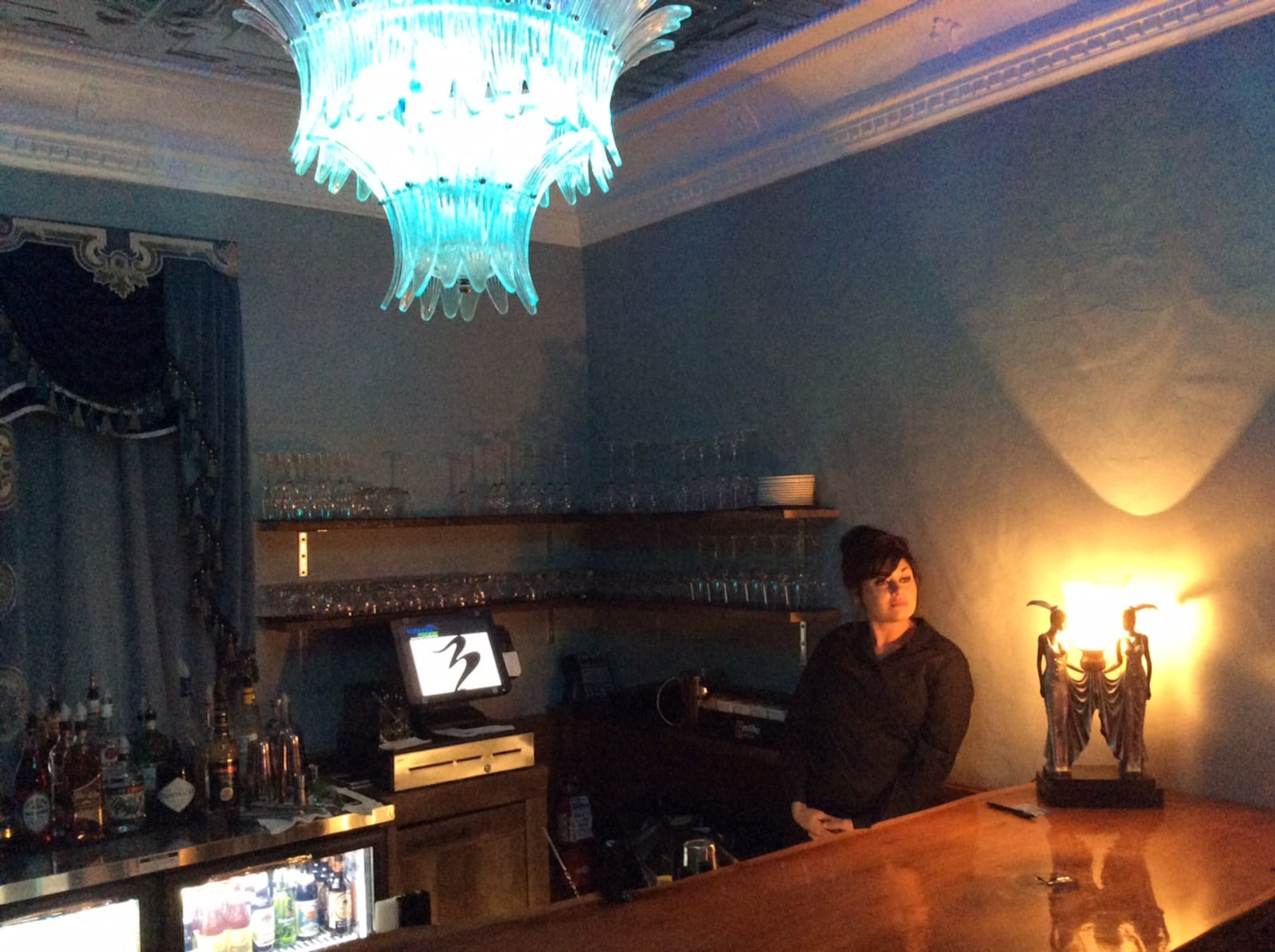 The Blue Note Bistro & Lounge’s “speakeasy” upstairs bar — no password necessary. MARK FISHER/STAFF