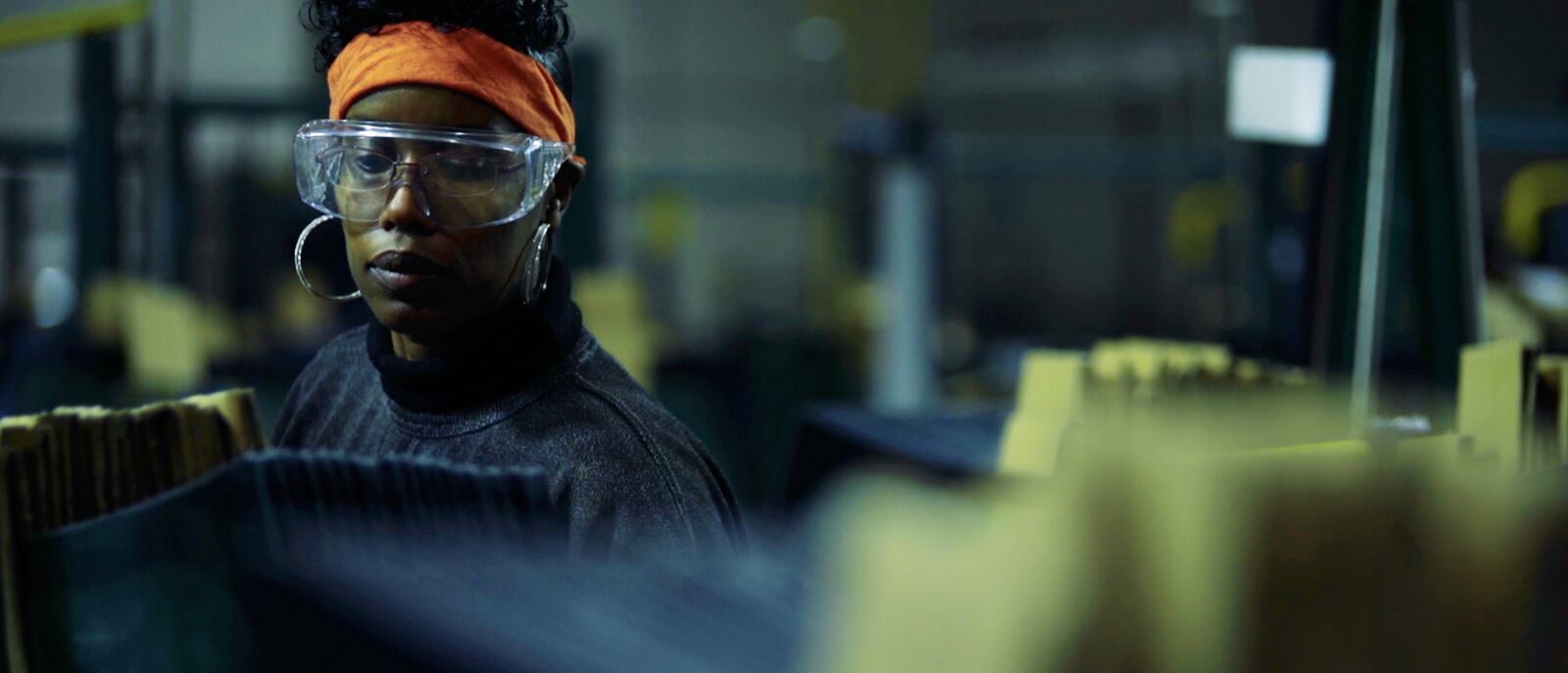 Shawnea Rosser in a scene from "American Factory." NETFLIX