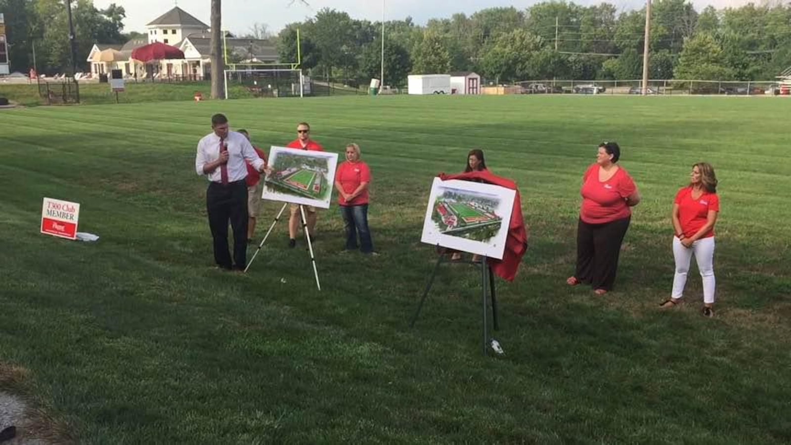 Tipp City Pride unveils plans for a $5.6M renovation to the community football stadium, during an event in the 2017-18 school year.