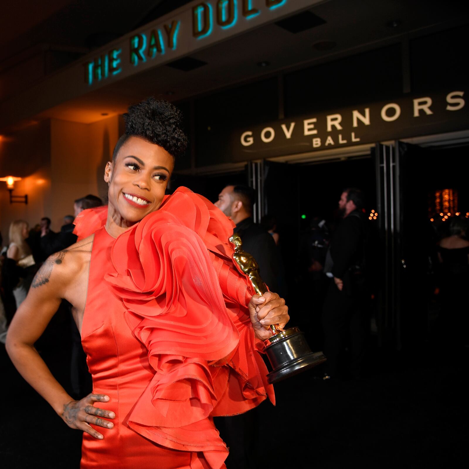 Hannah Beachler, winner of the Production Design award for 'Black Panther' attends the 91st Annual Academy Awards Governors Ball at Hollywood and Highland on February 24, 2019 in Hollywood, California. (Photo by Kevork Djansezian/Getty Images)