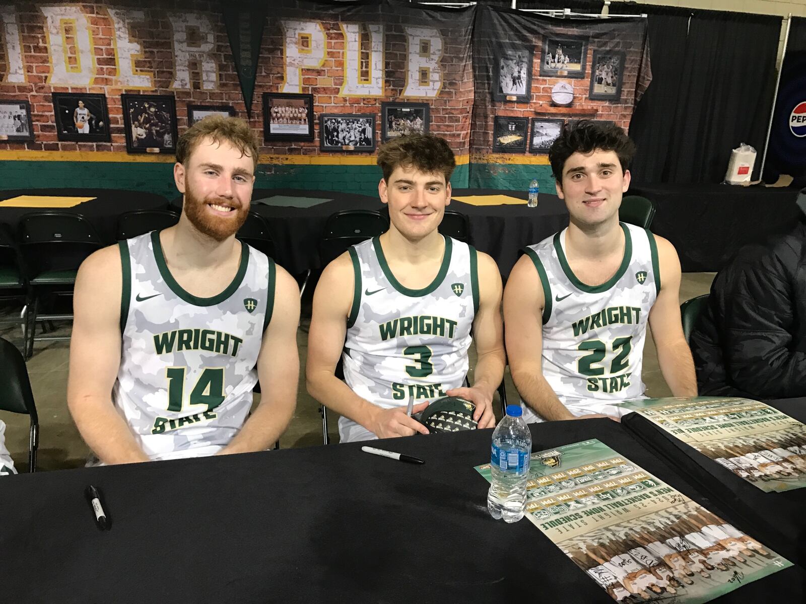 Wright STate teammates, roommates and best friends (from left):  Brandon Noel, Alex Huibregtse and Andrew Welage. Tom Archdeacon/CONTRIBUTED