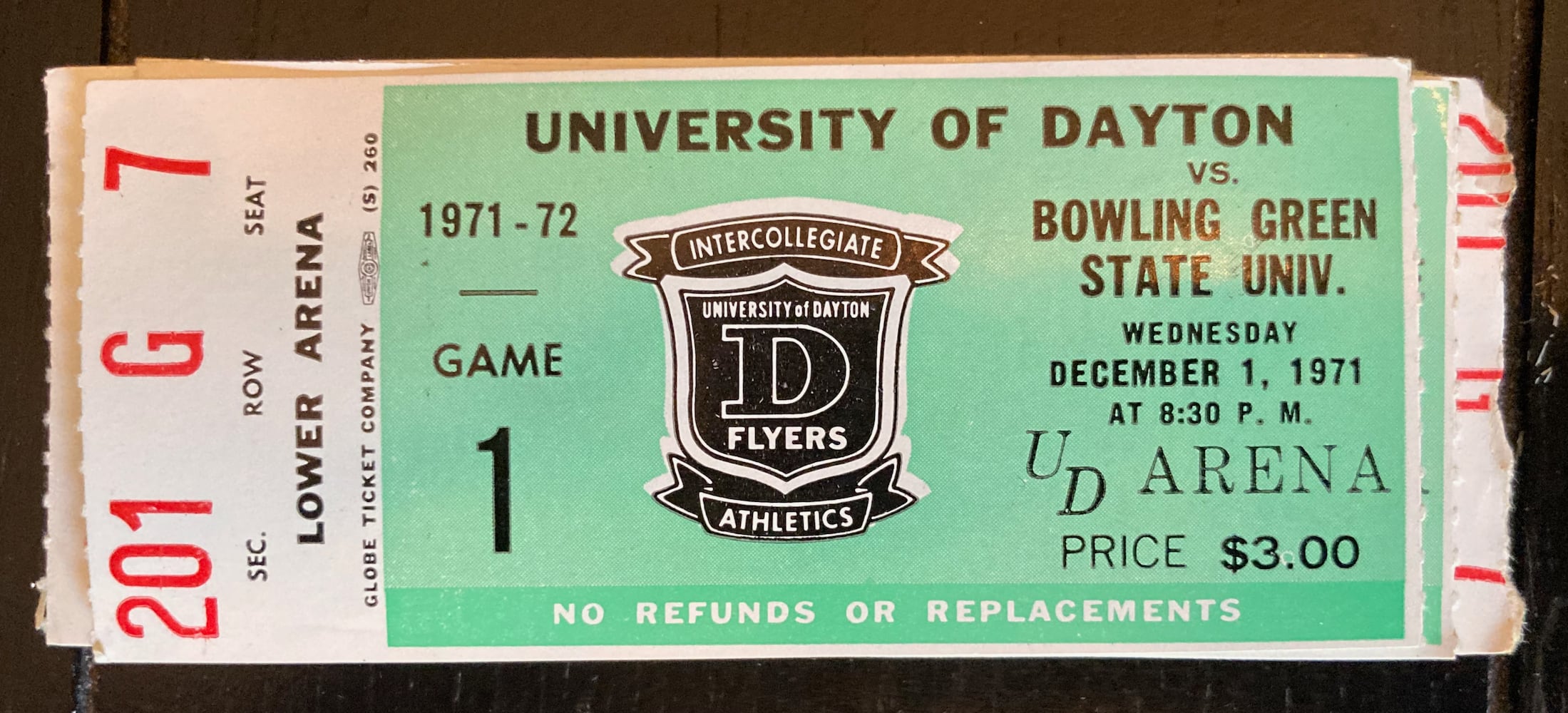 Dayton Flyers ticket stubs