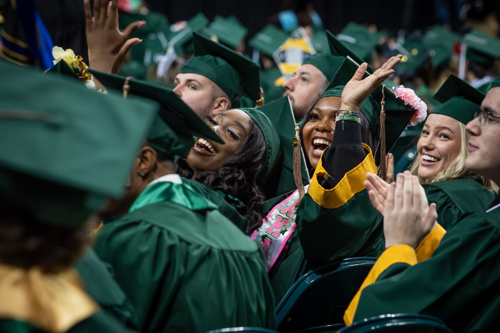 Wright State University held graduation Friday, Dec. 15 and Saturday, Dec. 16, 2023 at the Wright State Nutter Center. Courtesy Erin Pence, Wright State University.