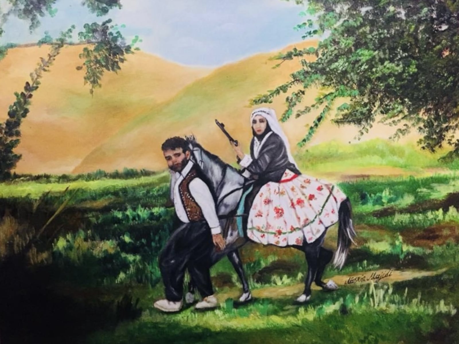 “True Love,” is an oil painting by local artist Nasrin Majidi, a member of Women Strong. CONTRIBUTED