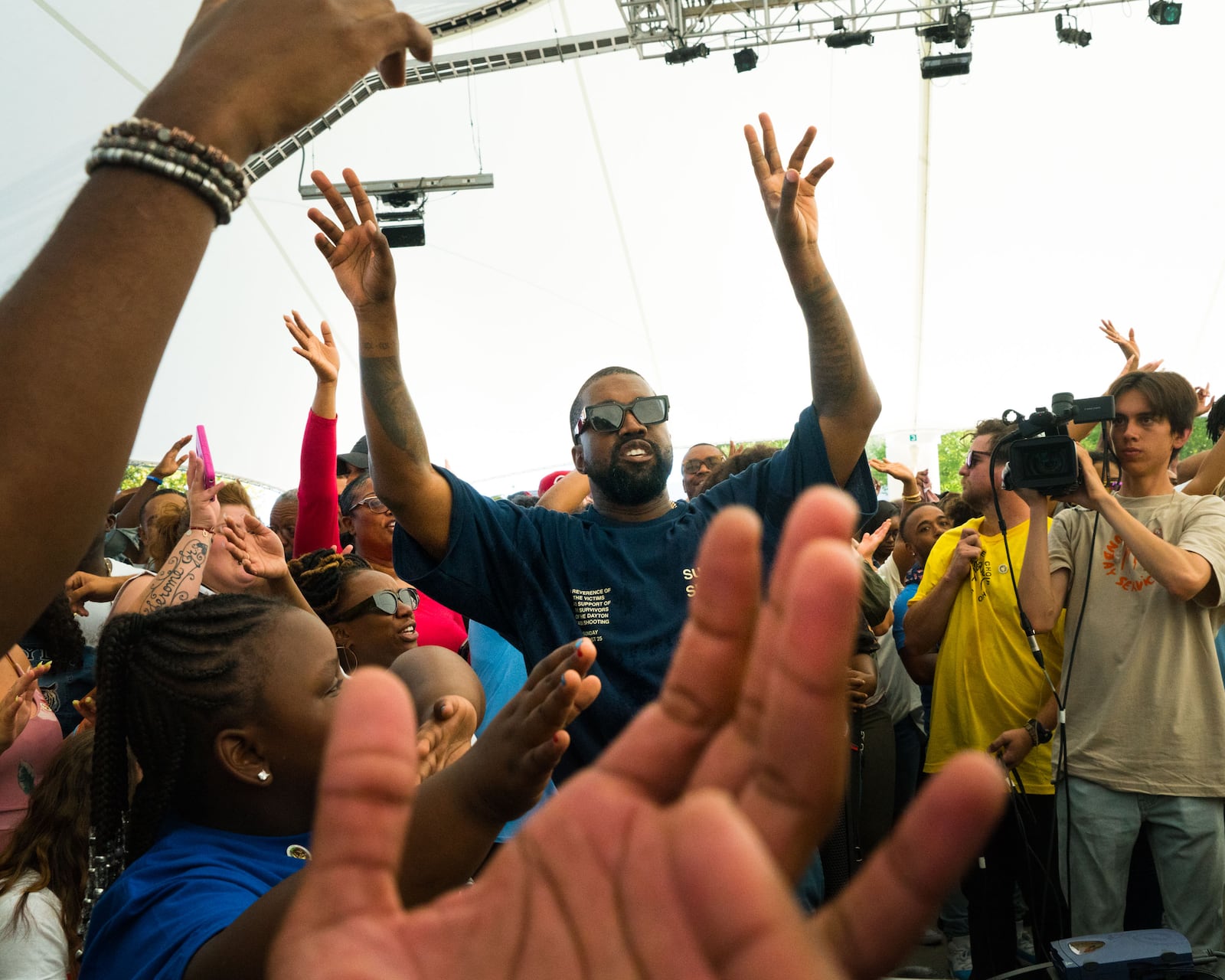 Kanye West's Sunday Service in Dayton on Aug. 25, 2019, just before Gem City Shine. AMY POWELL/CONTRIBUTED