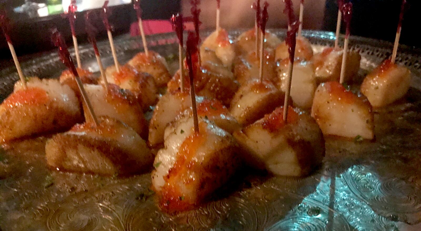 These scallop appetizers were served during a VIP reception for Watermark in Miamisburg.