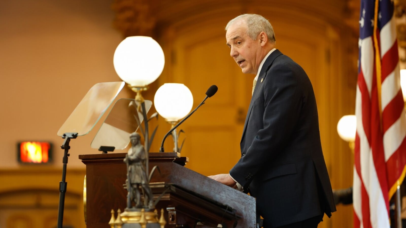 Ohio Senate President Matt Huffman (R-Lima) opens the proceedings of the State of the State Address, Jan. 31, 2023, in the House Chamber at the Statehouse in Columbus, Ohio. GRAHAM STOKES/OHIO CAPITAL JOURNAL