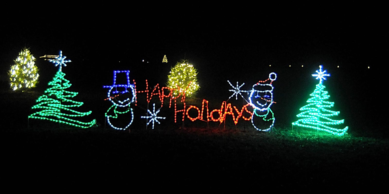 Holiday Lights at Lostcreek Reserve in Troy will open on Nov. 29, 2019. The new drive-through lights display will be open weekends only and is set on a picturesque historic farm and wooded area. Here is sneak peek at what to expect from a media preview event on Nov. 23, 2019. DAVID MOODIE/CONTRIBUTED