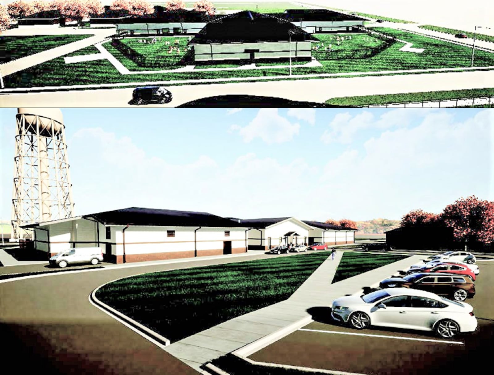 An artist's rendering of the new child development center at Sheppard Air Force Base, Texas. A construction contract was recently awarded for the Sheppard CDC, one of four new CDCs expected to be awarded this year as part of the Department of the Air Force's Child and Youth Programs Master Facility Plan. (Courtesy graphic)