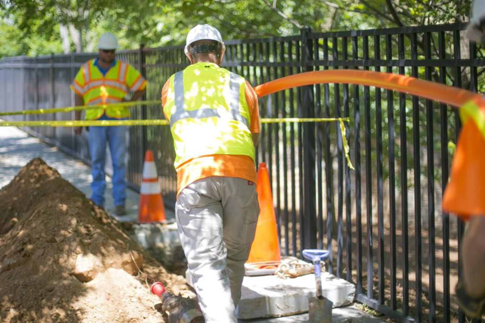 Crews last year completed 17 miles of the GATEway Public Fiber Network. FILE