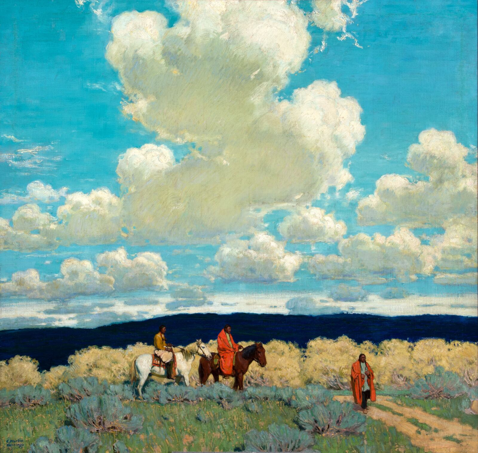 E. Martin Hennings, "Beneath Clouded Skies, c. 1922. Oil on canvas.