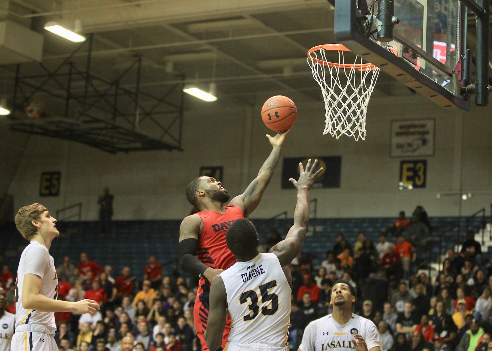 Dayton against La Salle on Thursday, Jan. 2, 2019, at Tom Gola Arena in Philadelphia.