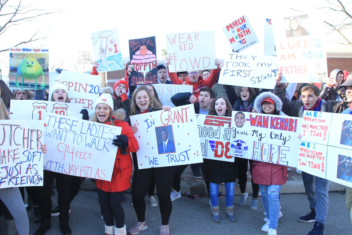 Photos: Signs at ESPN Gameday at Dayton